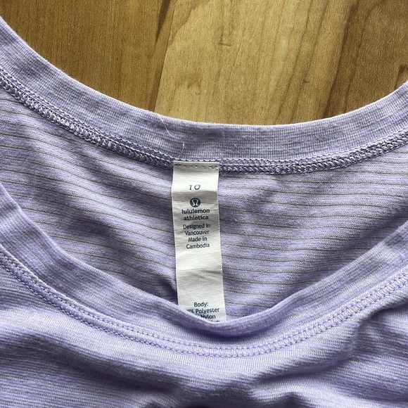 Lululemon Var-City Muscle Tank Heathered Lilac size 10 - Picture 2 of 4